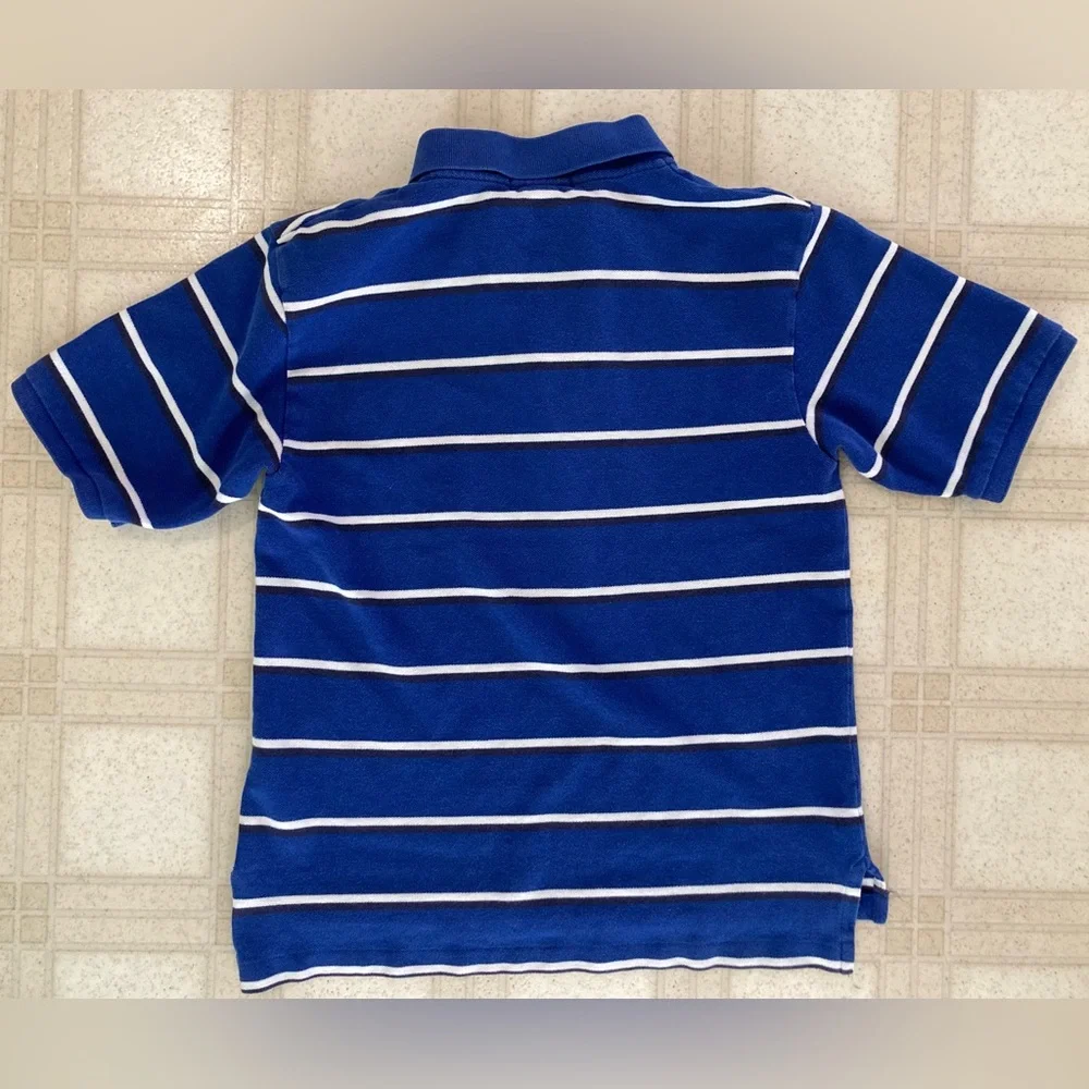 Polo Ralph Lauren Blue Short Sleeve Striped Shirt 8 10